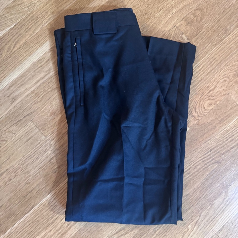 Topman Black Wide Leg Dress Pants with Zipper Pockets